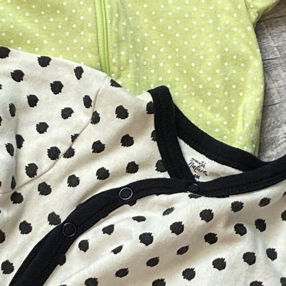 3-Pack Baby Sleepers With Zipper & Snap Closure 0-3 m - Picture 3 of 7